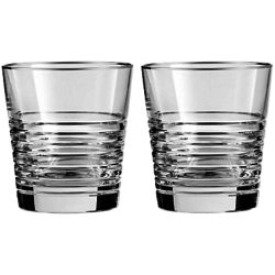 Vera Wang for Wedgwood Grosgrain Noir Platinum Tumbler, Set of 2